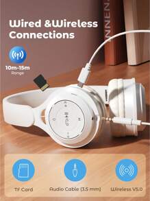 Teckwe Wireless Headset,Foldable Wireless Headphones,Waterproof For Gym & Running,Clear Bass Sound