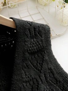 SHEIN LUNE Women's Double Pocket Single-Breasted Sweater Vest