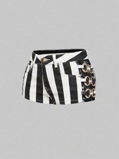 J-Fashion Y2K Harajuku Gyaru Millennium Sexy Lace Patchwork Low Waist Cross Retro Skinny Ultra Low Waist Women Jeans