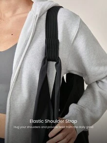 GLOWMODE 25L Commuter Carry Elastic Strap Large Storage Snap Button Messenger Bag Daily Casual - Black - View 4