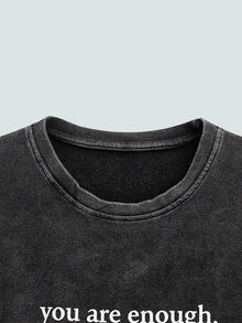 MODCRASH Maglietta oversize con grafica consumata per uomo