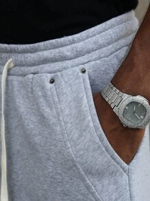 Manfinity Hypemode Men's Loose Fit Casual Sweatpants, Versatile Street Style Joggers Suitable For Streetwear, Casual Daily Wear, Weekend Outings, Music Festivals, Social Gatherings And More. This Pant Is An Essential Versatile Piece In A Man's Wardrobe, Making It A Great Gift For Boyfriends Or Husbands. Oversized Sweatpants  Sweats Sweatpants Wide For Men Pro Club Sweat Pants Grey Baggy Sweatpants