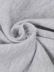 SHEIN ChillGRL Teen Girl Sweet Casual Floral Embroidery Patch White Hoodie With Flared Pants Set