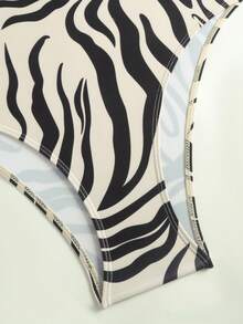 Swim Oasis Plus Size One-Piece Swimsuit, 2 Pieces Set, Minimalist Design, Suitable For Daily Wear, Summer, Beach Vacation - Multicolor - View 4