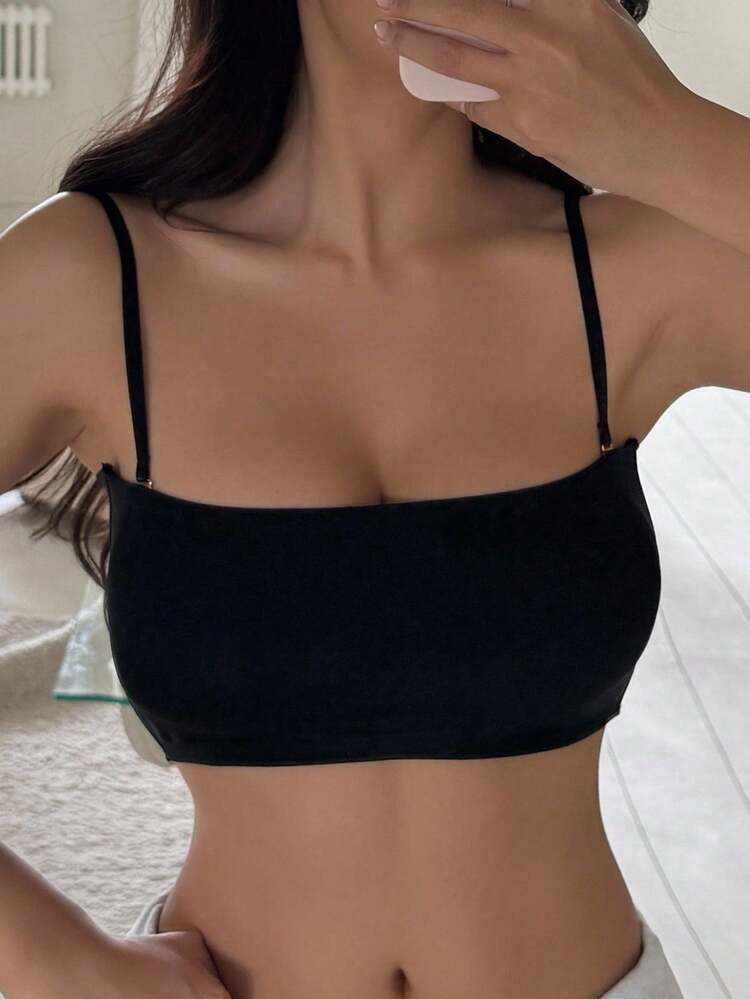 Solid Color Seamless Adjustable Strap Lightly Padded Women Bra Lingerie For Women