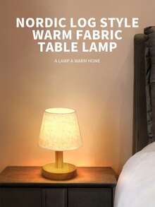 SHEIN 1 قطعة إضاءة ليلية LED قابلة للشحن بمنفذ USB بطراز إسكندنافي، مصباح مكتب مناسب لغرفة النوم والمكتب، هدية عيد الأم