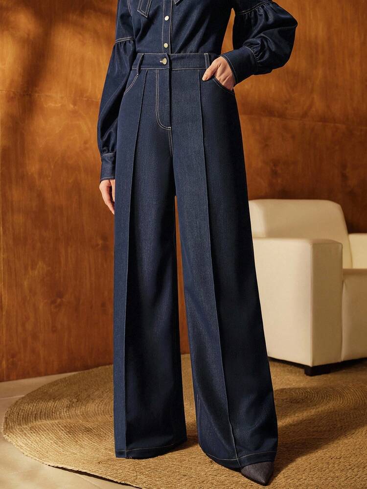 Women's New Urban Chic Retro Casual Relaxed High Waist Flared Ankle Length Pants
