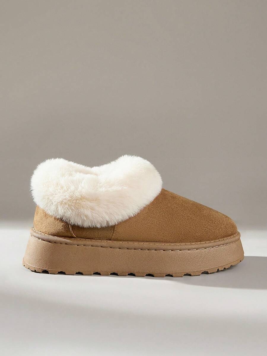 Solecia Women's Winter Thick Sole Warm Comfortable Snow Boots For Christmas - Khaki - View 1