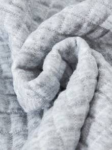 SHEIN Explorewe Teen Girls' Plain Waffle Knit Drawstring Waist Flare Casual Sweatpants Flared Sweatpants Grey Flared Pants - Grey - View 5