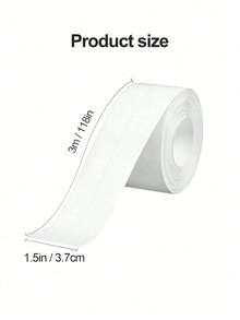 SHEIN 1 Roll Mold-Resistant PVC Self-Adhesive Sealing Tape, Waterproof Anti-Moisture Caulking Tape Seal Strip, Durable Acrylic Adhesive Backing, Suitable For Bathroom Tub, Toilet, Kitchen Sink, Wall Sealing - White - View 2