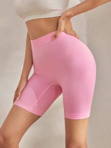 Ocili Pantalones cortos casuales de mujer de unicolor con cintura elástica