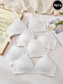 3件套少女简约纯色无钢圈软胸罩