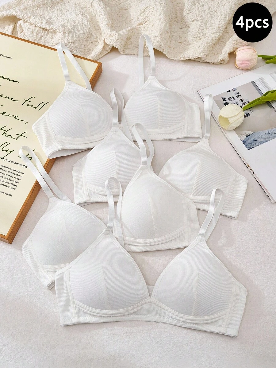 3件套少女简约纯色无钢圈软胸罩