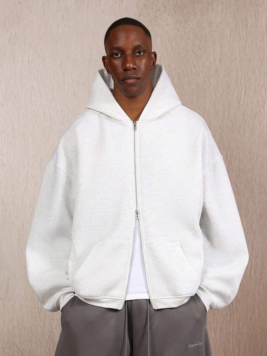 SUMWON Oversized Zip Up Hoodie With Centre Pockets