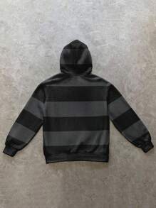 Attitoon Sudadera con capucha de ajuste holgado con cremallera, estilo minimalista casual punk, ligera y con capas, con estampado floral y de rayas, adecuada para otoño/invierno, con estilo vintage retro, sexy, lindo, Y2K, bohemio, hippie, festival de música, punk, Y2K, estilo Harajuku