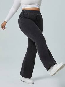 SHEIN Tall CURVE Plus Size Jeans/Winter - Black - View 3