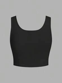 Tseoso 3pcs/Set Casual Slim-Fit Women's Camisole Tops, Black, White & Brown, 95% Cotton, Suitable For Summer, Vintage, Cute Summer Tops, Softgirl, Summer Outings, Home, Back To School, Fall Women Clothes, Versatile 3 Pack Crop Tops Basic Crop Tops Tight Fitting Crop Tops Crop Tank Tops Brown Crop Top