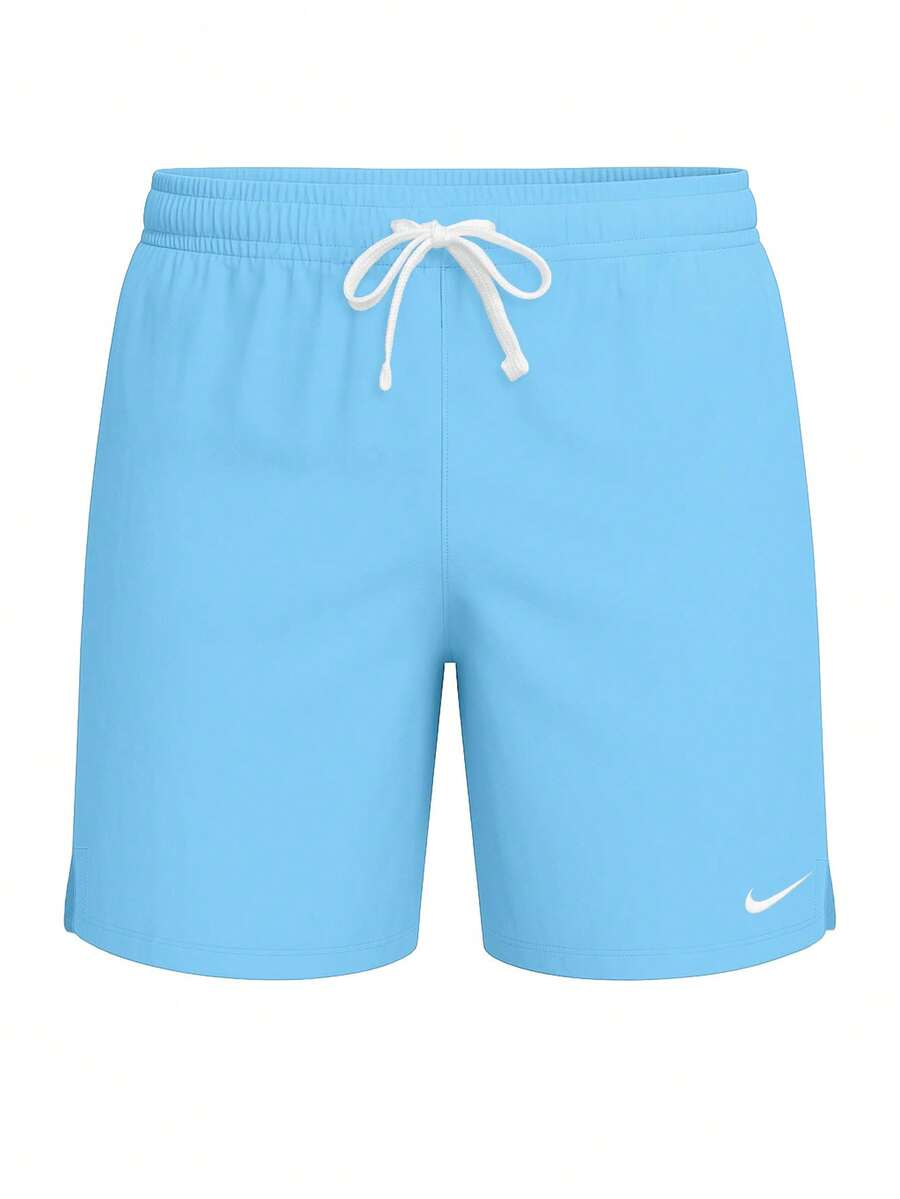 Nike Men's Drawstring Waist Loose Casual Swim Trunks - Blue - View 1