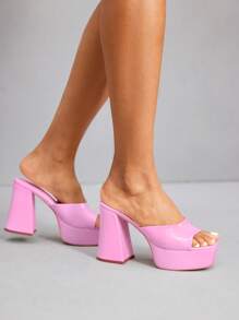 CUCCOO SZL Women's Fashion Waterproof Platform High Heel Sandals, Summer - Pink - View 4