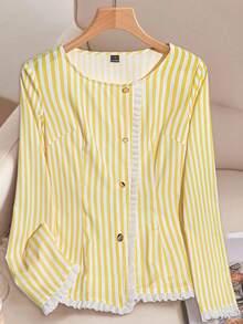 GlowEve 女士夏季休闲度假条纹衬衫