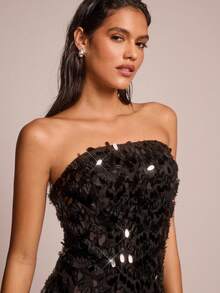 Glamine Váy quây sequin màu mơ mới cho mùa hè của phụ nữ, Váy ngắn hẹn hò gợi cảm mới cho mùa hè của phụ nữ - màu đen - Xem 7