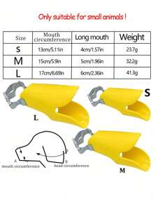 1pc Anti Bite Duck Mouth Shape Dog Mouth Covers, Soft Duck Silicone Mouth Cover With Adjustable Strap, Small Medium Dogs Muzzle Masks Best For Prevent Barking, Biting, And Chewing