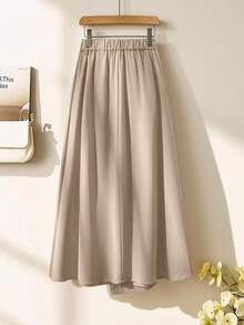Franclia Fashionable Spring And Autumn Leisure Commuting Exquisite Unique Side-Breasted Micro-Pleated A-Line Skirt Elegant Formal Business Fall Outfits Women