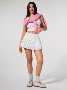 Fluxe 纯色针织褶裥运动短裙