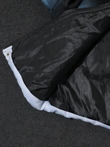 男童渐变数码印花字母领夹棉大衣，休闲时尚，适合冬季室内外穿着 - 彩色 - 查看 7