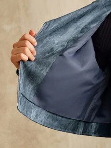 Anewsta Women's Denim Effect Jacket, Suitable For Autumn, Winter, Going Out, Elegant, Formal, Party, Chic, New Year, Christmas, Work, Graduation, Wedding