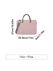 1pc Shoulder Portable Laptop Bag Conference Waterproof Portable Briefcase Back To School - Multicolor - View 24