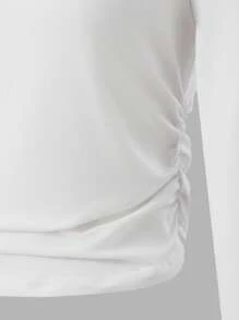 两件装少女优雅休闲百搭纯色针织长袖修身T恤，黑白两色可选，可搭配裤子、牛仔裤、裙子、背带裤、外套等，适合秋冬季穿着。 - 黑與白 - 查看 7
