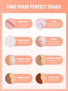 SHEGLAM بودرة تثبيت الوجه وتحت العين Insta-Ready Duo-Bisque 2 في 1 بودرة تثبيت سائبة مشرقة غير لامعة بدون مسام بودرة مقاومة للماء مكياج الوجه بودرة لعيد الميلاد والشتاء بودره علامة تجارية جمال مكياج مستحضرات تجميل للنساء الفتيات مثالي لفصل الشتاء مثالي ل- Y2K أزياء أنيقة هدية حفلة جاهز أفضل لون