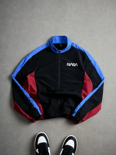 PAVTROS Chaqueta casual con cremallera y cuello alto para hombres, con diseño gráfico de letras, estilo deportivo adecuado para uso diario, ir al trabajo, deportes, escuela, reuniones y festivales de música. Puede ser un regalo para amigos o novios, chaqueta con cremallera para hombres, chaqueta deportiva para hombres, estilo grunge