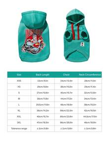 SUPERMAN X PETSIN 1pc Vintage Illustration Print Lake Green Sleeveless Hooded Stylish Fashion Sweatshirt For Pets