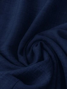 Linhara Pantalones anchos de unicolor casuales de talla grande