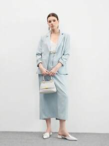 CUCCOO BIZCHIC 女士时尚白色双扣休闲平底鞋 - 白色 - 查看 2