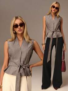 Avantive Fall And Winter Women Clothes Halloween Wedding Guest Business Casual Formal Birthday Office Outfits Work Y2k Cocktail Christmas Teacher Church Rave Concert Party Brunch Festival Airport Classy Fairycore Funny Country Going Out Modest Sleeveless Grey Top