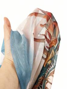 Y2Kool BiGraphic Vestido de mujer con mangas largas, multicolor, con elementos chinos y orientales, estilo de pintura de tinta con dragón, nubes y cielo, de malla y transparente, sexy, estilo Y2K y urbano, casual y elegante, adecuado para verano, otoño, fiestas, reuniones, vacaciones y uso diario. Vestido de dragón, vestido oriental, vestido único, vestido qipao, colección de ropa de invierno con estilo, atuendos de Año Nuevo.