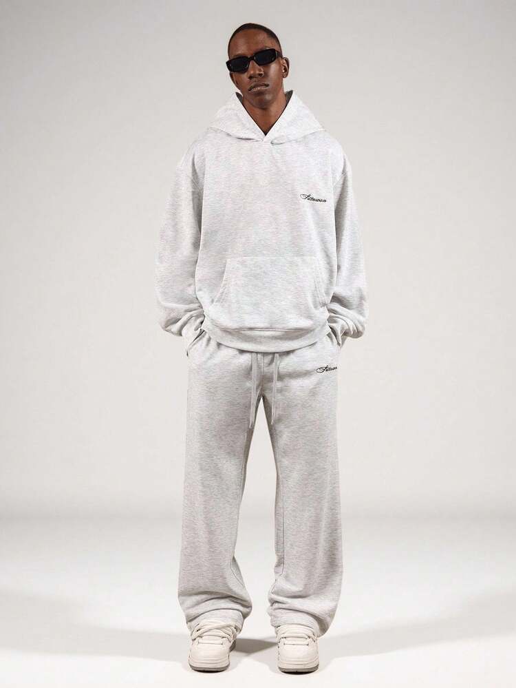Drawstring Hooded Sweatshirt With Matching Sweatpants
