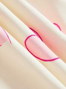 Cozy Pixies Baby Girl Heart Pattern Casual Round Neck Sweatshirt,In Fall/Winter