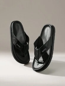 Solecia Men's Flip Flops 2025 Summer Flat Retro Thong Sandals, Breathable Beach Slippers