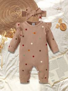 SHEIN Costilla Para Bebé Niña, Con Estampados Coloridos De Lunares