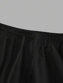 EASEVO Pantalones largos holgados de corte slim para hombres de talla grande, para el otoño - Negro - Ver 5
