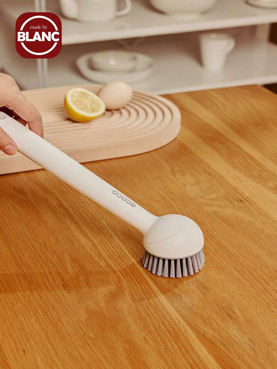 Madebyblanc 1 件套多功能家用锅刷套装 - 创意厨房懒人工具，具有液体挤压功能，长柄和可旋转清洁刷，适用于锅碗瓢盆 - 彩色 - 查看 1