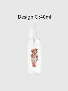 ROMWE Kawaii Set de 4 mini botellas de spray de PET transparente con diseño de niña de dibujos animados, contenedores recargables para maquillaje y perfume - Multicolor - Ver 6