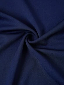 Gownix Vestido de fiesta elegante de unicolor y ajustado de longitud media para mujer - Azul - Ver 5