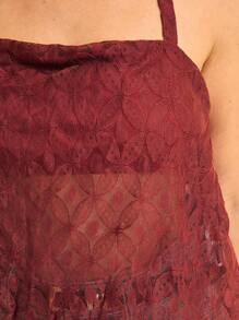 SHEIN Unity Women's Lace Loose Halter Neck Blouse- Lace Tops For Women - Brown - View 7