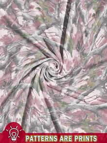 BiGraphic Sudadera de cuello redondo con estampado de ramas de árbol y plantas en color rosa, estilo Y2K para otoño/invierno