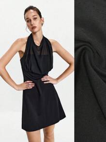 SHEIN LUNE Halloween Women Short Dresses - Black - View 9